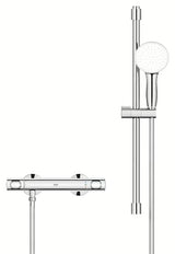 Grohe Grohtherm 500 termostatyczna bateria prysznicowa w chromie z zestawem prysznicowym z drążkiem