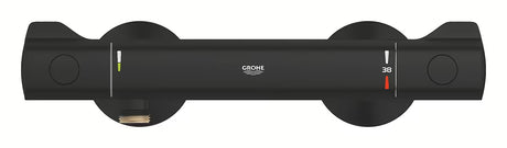 Termostatyczna ścienna bateria prysznicowa Grohe Grohtherm 800 w kolorze matowej czerni