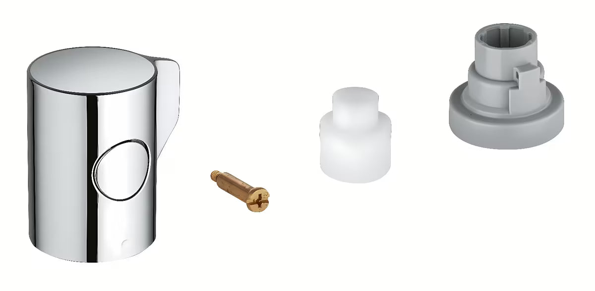 Uchwyt zamykający Grohe Grohtherm 800 z chromowaną powłoką StarLight i EcoButton.