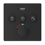 Podtynkowa termostatyczna bateria prysznicowa Grohe Grohtherm smartcontrol w wykończeniu phantom black