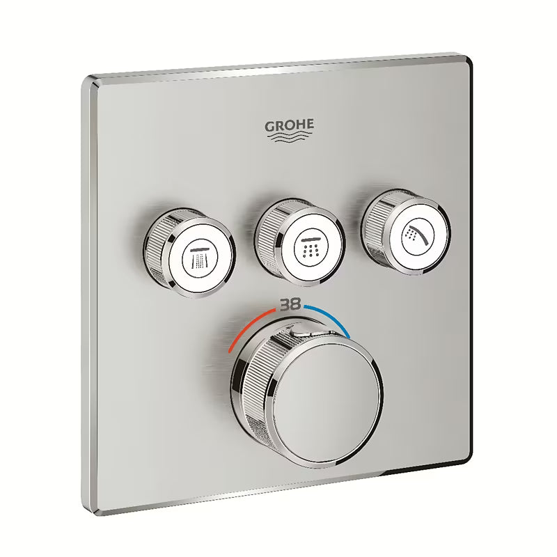 Grohe Grohtherm smartcontrol podtynkowa termostatyczna bateria prysznicowa w wykończeniu supersteel