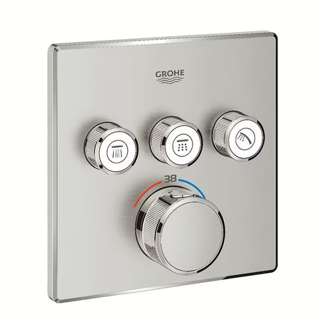 Grohe Grohtherm smartcontrol podtynkowa termostatyczna bateria prysznicowa w wykończeniu supersteel