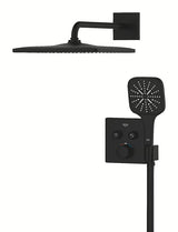 Podtynkowy system prysznicowy Grohe Grohtherm smartcontrol w kolorze matowej czerni z deszczownicą i słuchawką prysznicową