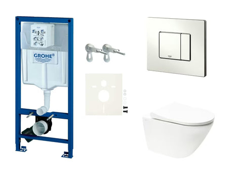 Zestaw WC podtynkowy Vitra Integra z modułem Grohe Rapid SL, zbiornikiem, przyciskiem i deską MISKA wc