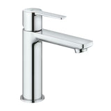Chromowana jednouchwytowa bateria umywalkowa Grohe Lineare z klik-klak o minimalistycznym wzornictwie