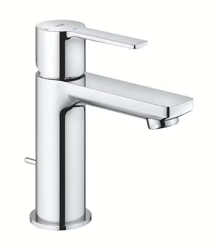 Chromowana bateria umywalkowa Grohe Lineare z dźwignią i krótką wylewką