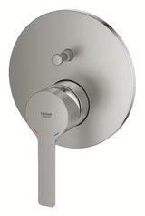 Podtynkowa jednouchwytowa bateria prysznicowa Grohe Lineare w wykończeniu supersteel z 2-drożnym przełącznikiem