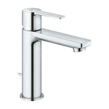 Chromowana jednouchwytowa bateria umywalkowa Grohe Lineare ze standardową wylewką
