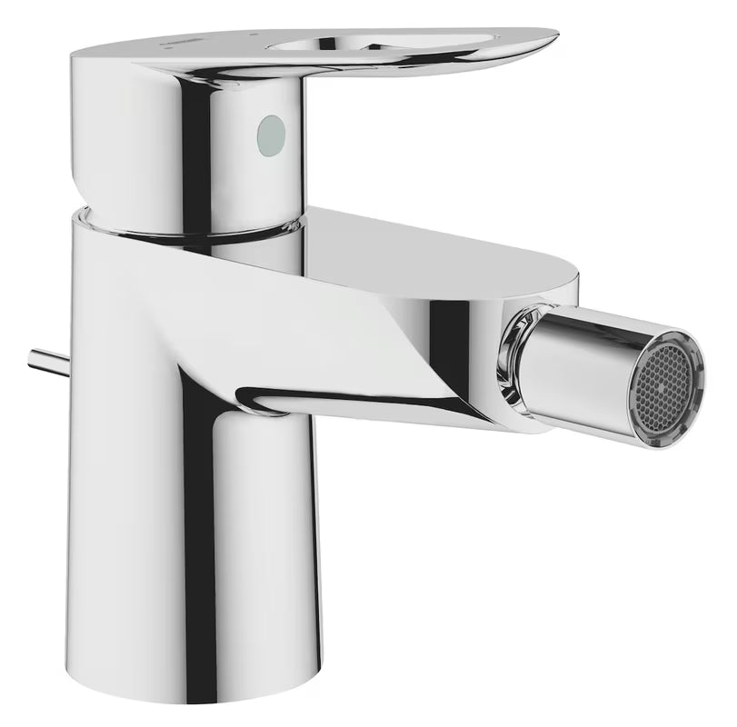 Chromowana bateria bidetowa Grohe Loop z dźwignią i korkiem spustowym