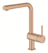 Grohe Minta jednouchwytowa bateria kuchenna warm sunset z obrotową wylewką L i wyciąganą wylewką prysznicową