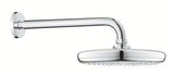 Chromowana deszczownica  Grohe Tempesta 210 z naściennym ramieniem prysznicowym i strumieniem Rain