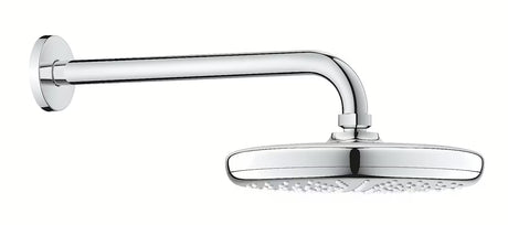 Chromowana deszczownica  Grohe Tempesta 210 z naściennym ramieniem prysznicowym i strumieniem Rain