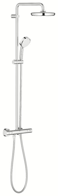System prysznicowy Grohe Tempesta Cosmopolitan 210 z baterią termostatyczną w chromie z deszczownicą i słuchawką prysznicową