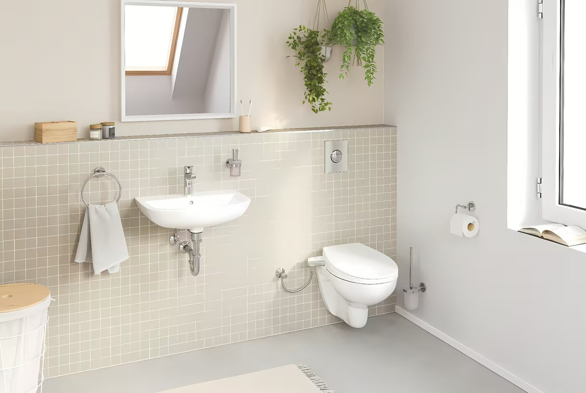 Chromowany przycisk spłukujący przycisk Grohe Nova Cosmopolitan s DualFlush z funkcją start/stop