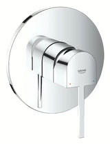Podtynkowa jednouchwytowa bateria prysznicowa Grohe Plus w wykończeniu chrom z metalową dźwignią