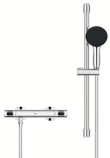 Grohe Precision Flow termostatyczna bateria prysznicowa w chromie z zestawem prysznicowym i drążkiem