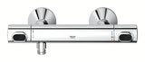 Grohe Precision Flow termostatyczna bateria prysznicowa w chromie z zestawem prysznicowym i drążkiem