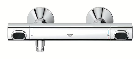 Grohe Precision Flow termostatyczna bateria prysznicowa w chromie z zestawem prysznicowym i drążkiem