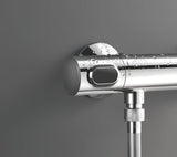 Grohe Precision Flow termostatyczna bateria prysznicowa w chromie z zestawem prysznicowym i drążkiem