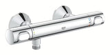Termostatyczna ścienna bateria prysznicowa Grohe Precision Flow w wykończeniu chrom z funkcjami SafeStop i EcoJoy
