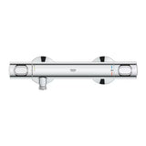 Termostatyczna ścienna bateria prysznicowa Grohe Precision Flow w wykończeniu chrom z funkcjami SafeStop i EcoJoy