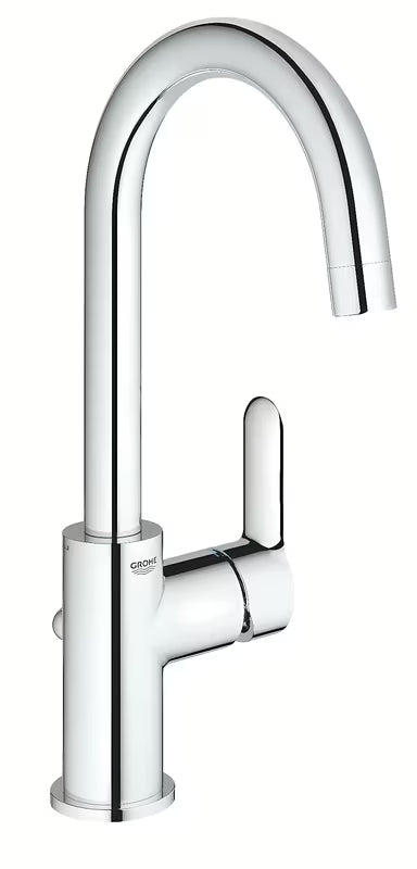 Chromowana bateria umywalkowa Grohe Project z dźwignią i korkiem