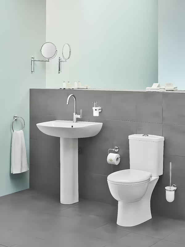 Chromowana bateria umywalkowa Grohe Project z dźwignią i korkiem