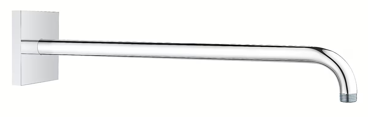 Chromowane ramię prysznicowe Grohe Rainshower z kwadratową rozetą
