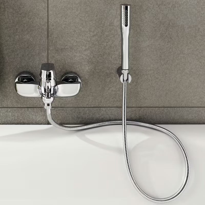 Stały ścienny uchwyt prysznicowy Grohe Rainshower w chromie z rozetą