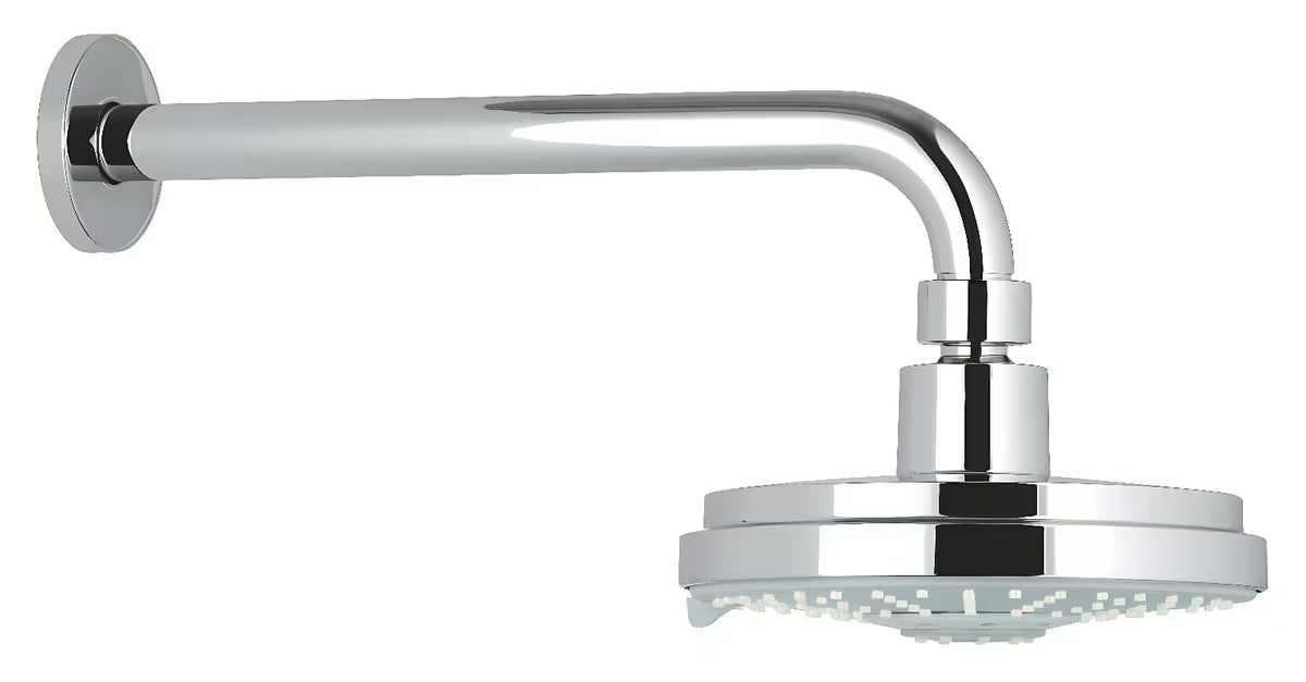 Chromowane metalowe ramię prysznicowe Grohe Rainshower o długości 286 mm pro do deszczownicy