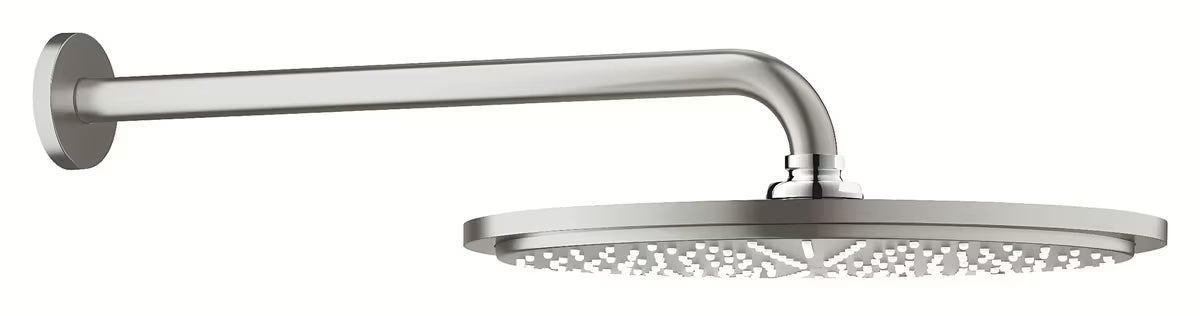 Deszczownica  Grohe Rainshower Cosmopolitan 310 z metalowym wykonaniem i ramieniem prysznicowym w wykończeniu supersteel.