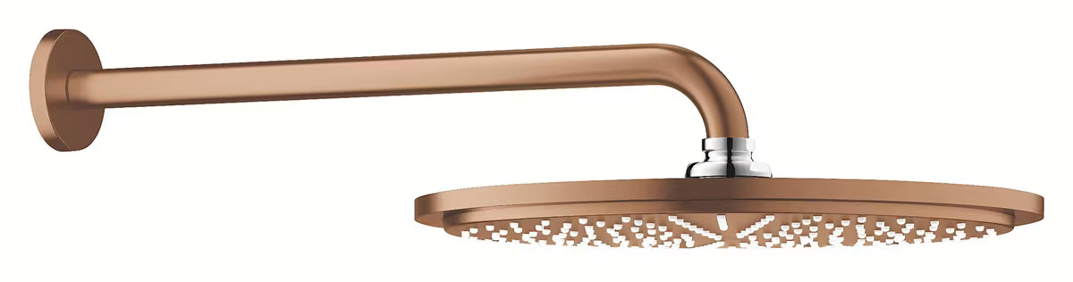 Grohe Rainshower Cosmopolitan Metal deszczownica  310 z ramieniem prysznicowym w wykończeniu brushed warm sunset