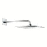 Chromowa deszczownica  Grohe Rainshower 310 Mono Cube z ramieniem prysznicowym pro do montażu ściennego