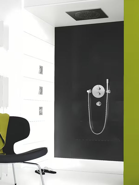 Grohe Rainshower neutral przyłącze kątowe w chromie z kwadratową rozetą
