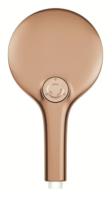 Słuchawka prysznicowa Grohe Rainshower smartactive 130 w wykończeniu brushed warm sunset z przyciskiem SmartTip