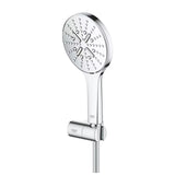 Chromowany zestaw prysznicowy Grohe Rainshower smartactive 130 ze słuchawką prysznicową, uchwytem i wężem 1500 mm