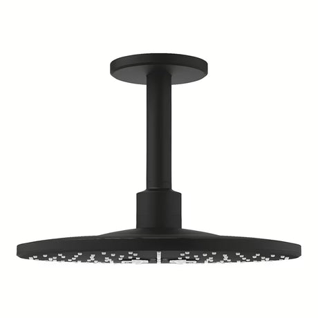Deszczownica  Grohe Rainshower smartactive 310 Phantom Black z ramieniem prysznicowym i dwoma rodzajami strumienia
