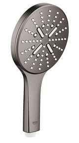 Słuchawka prysznicowa Grohe Rainshower 130 SmartActive w kolorze hard graphite z trzema rodzajami strumienia