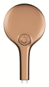 Słuchawka prysznicowa Grohe Rainshower 130 SmartActive w wykończeniu warm sunset z trzema rodzajami strumienia.