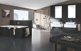 Deszczownica  Grohe Rainshower smartactive Cube z ramieniem prysznicowym w wykończeniu szczotkowany hard graphite