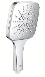 Chromowana słuchawka prysznicowa Grohe Rainshower smartactive Cube z trzema strumieniami i przełącznikiem SmartTip