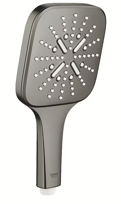 Słuchawka prysznicowa Grohe Rainshower 130 SmartActive Cube w kolorze szczotkowany hard graphite