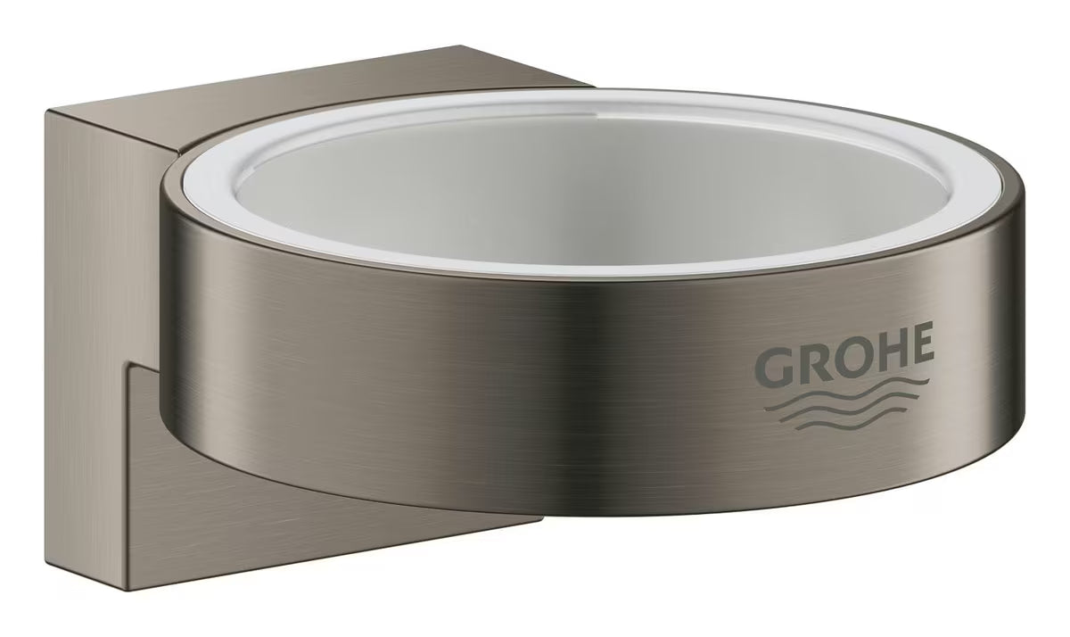 Ścienny uchwyt na szklanki Grohe Selection bez szklanki w wykończeniu szczotkowany hard graphite
