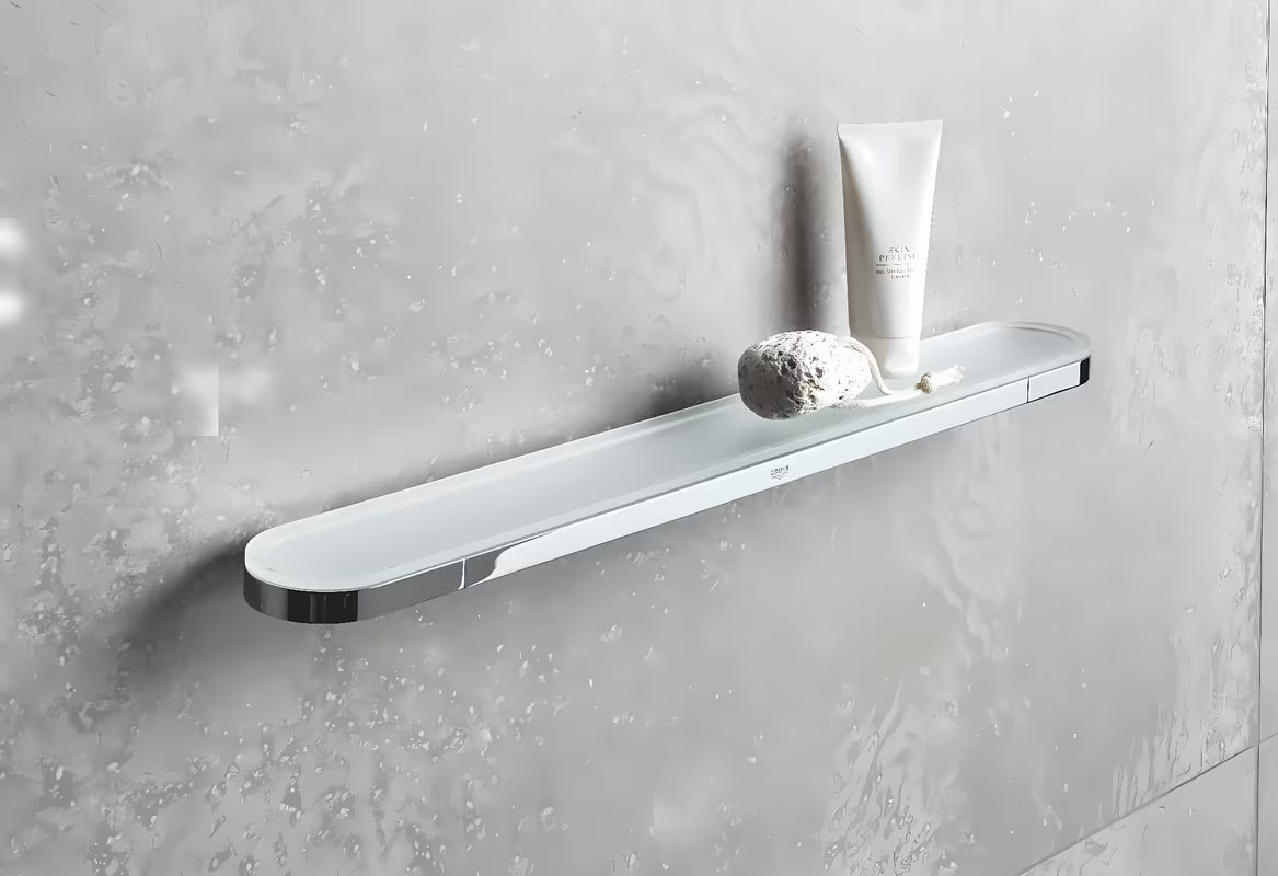 Szklana półka łazienkowa półka Grohe Selection w wykończeniu chrom pro do przechowywania kosmetyków