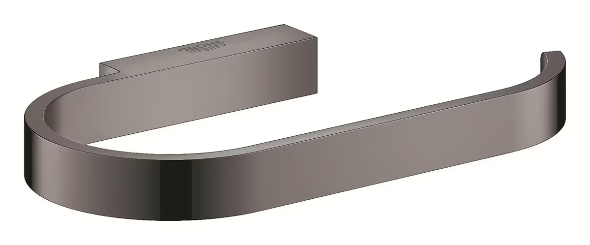 Uchwyt na papier Toaletowy Grohe Selection bez osłony w wykończeniu hard graphite z ukrytym mocowaniem ściennym.