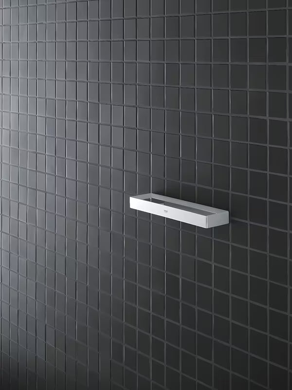 Chromowany wieszak na ręcznik Grohe Selection Cube z ukrytym mocowaniem ściennym
