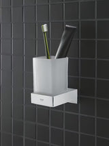 Szklana szklanka Grohe Selection Cube na szczoteczki i pastę do zębów do łazienki