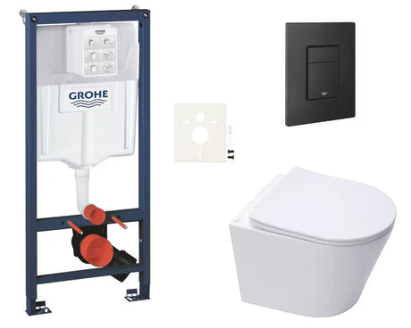 Zestaw WC podtynkowy SAT Infinitio z modułem podtynkowym Grohe Rapid SL i przyciskiem spłukującym Even