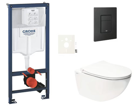 Zestaw WC podtynkowy SAT Infinitio z modułem podtynkowym Grohe Rapid SL, przyciskiem Even i deską soft Close