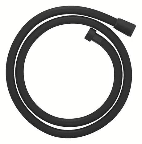Wąż prysznicowy Grohe Silverflex w kolorze phantom black, długość 1250 mm, z zabezpieczeniem przed skręcaniem.